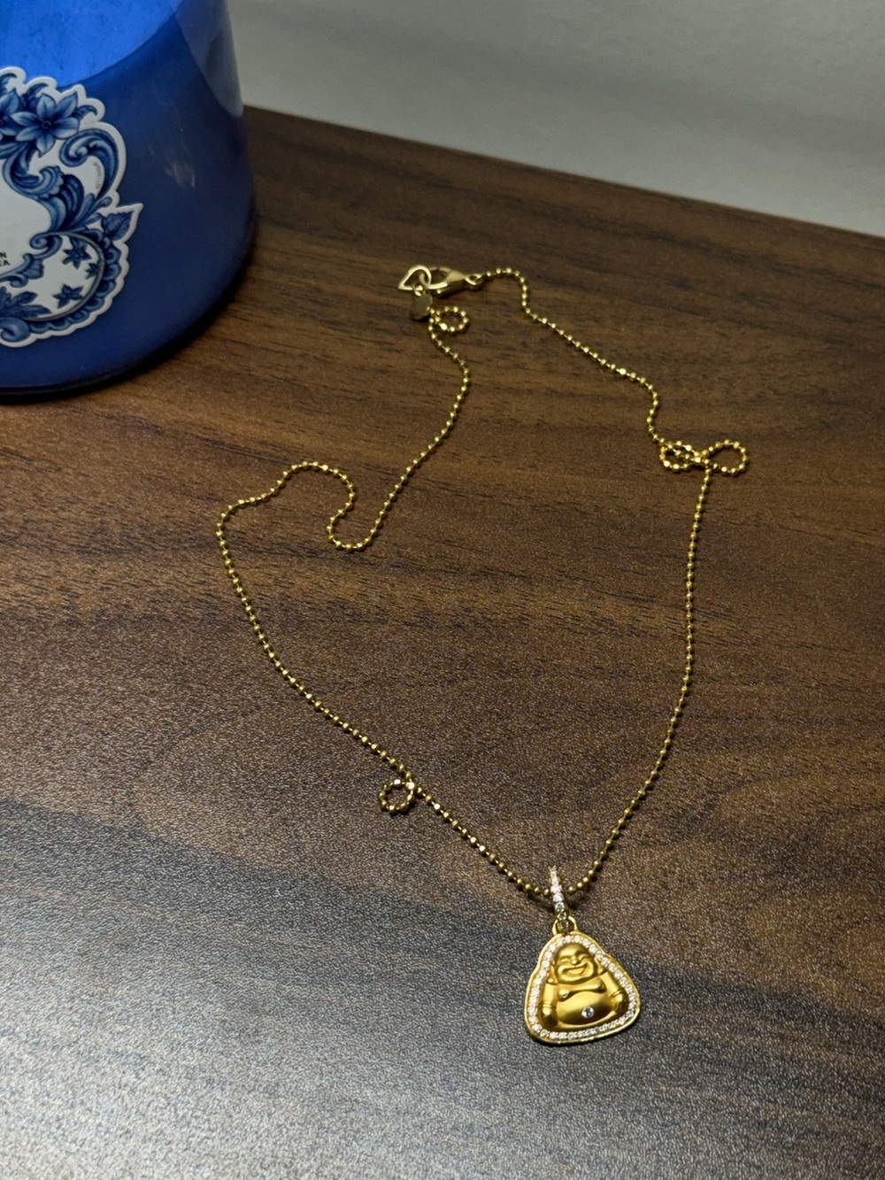20k gold diamond buddha necklace / Buddha Mama gold necklace / gold jewelry